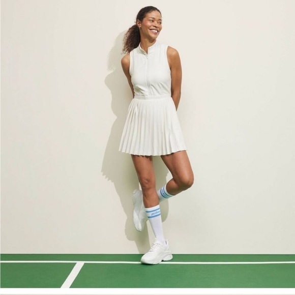 Prince Pickleball Women's Zip-Front Pleated Dress - Cream XXL NWT - Picture 5 of 5